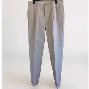 Brooks Brothers 346 Men's Khaki Cotton Pleated Dress Pants Size 35x32‎